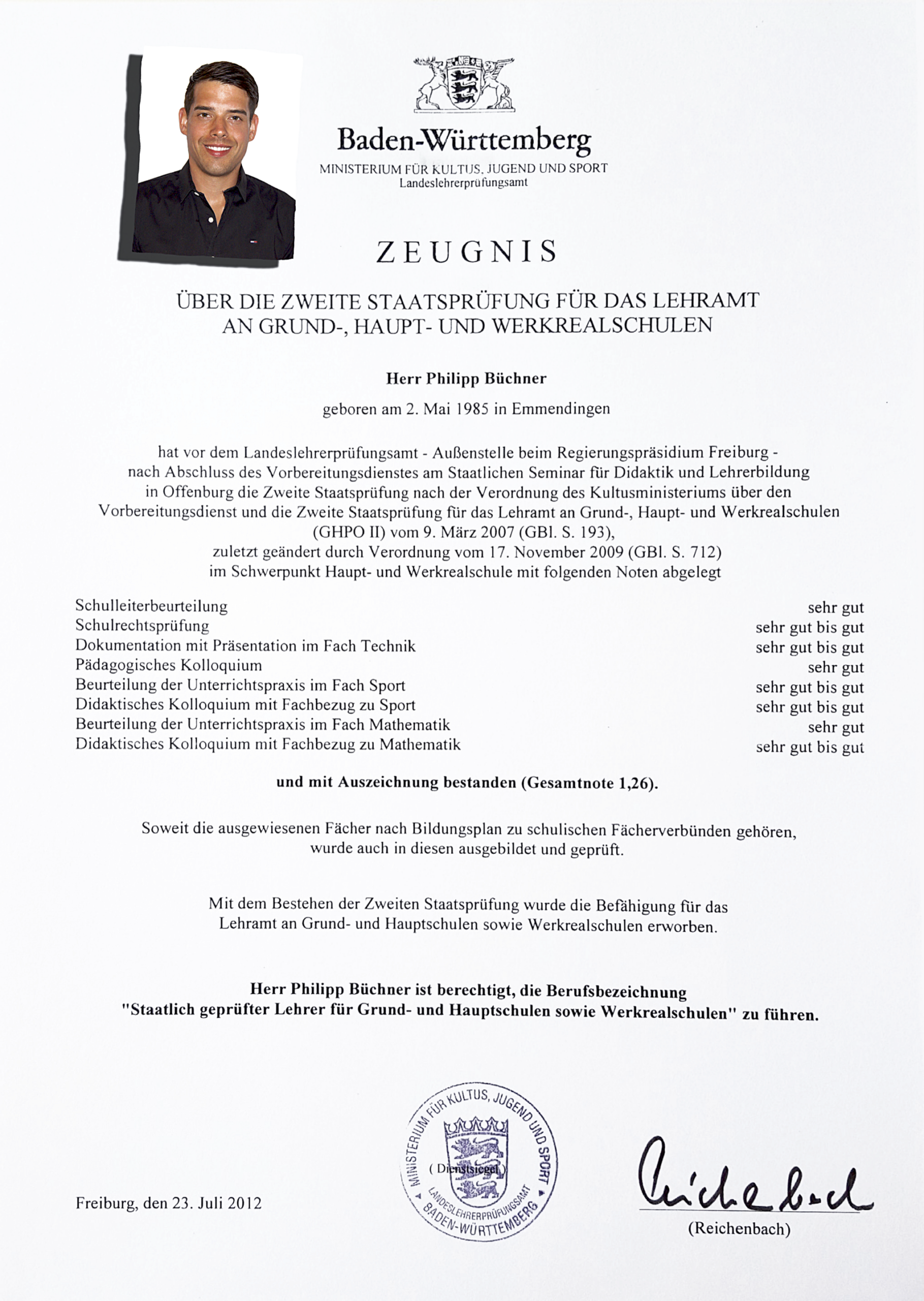 Staatsexamen Philipp Büchner